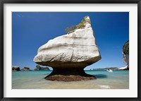 Rock formation, Mares Leg Cove, North Island, New Zealand Fine Art Print