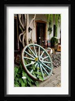 Wagon Wheel, La Posada De Don Rodrigo Hotel, Antigua, Guatemala Framed Print
