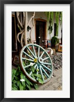 Wagon Wheel, La Posada De Don Rodrigo Hotel, Antigua, Guatemala Fine Art Print