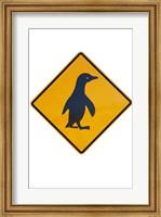 Penguin Warning Sign, New Zealand Fine Art Print