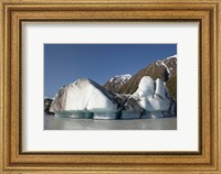 Icebergs in Tasman Glacier Terminal Lake, Canterbury, South Island, New Zealand Fine Art Print