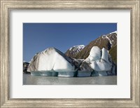 Icebergs in Tasman Glacier Terminal Lake, Canterbury, South Island, New Zealand Fine Art Print