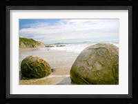Koekohe Beach, New Zealand, Moeraki boulders, rocks Fine Art Print