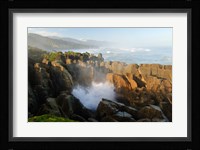 New Zealand, Paparoa NP, Pankace Rocks blowhole Fine Art Print