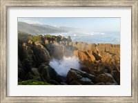 New Zealand, Paparoa NP, Pankace Rocks blowhole Fine Art Print