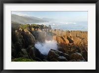 New Zealand, Paparoa NP, Pankace Rocks blowhole Fine Art Print