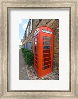 Red Telephone box, Nelson's Dockyard, Antigua Fine Art Print