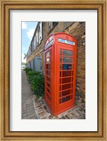 Red Telephone box, Nelson's Dockyard, Antigua Fine Art Print