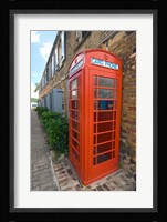 Red Telephone box, Nelson's Dockyard, Antigua Fine Art Print