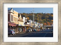 Shops on King Edward Street, Autumn, Dunedin, South Island, New Zealand Fine Art Print