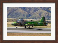 Strikemaster jet, Warbirds over Wanaka, War plane, South Island, New Zealand Fine Art Print
