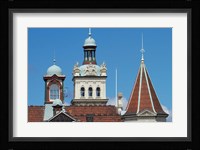 Turrets, Spires & Clock Tower, Historic Railway Station, Dunedin, South Island, New Zealand Fine Art Print