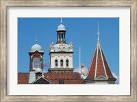Turrets, Spires & Clock Tower, Historic Railway Station, Dunedin, South Island, New Zealand Fine Art Print