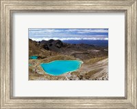 New Zealand, Tongariro NP, Mountain, Emerald Lakes Fine Art Print