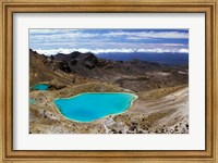 New Zealand, Tongariro NP, Mountain, Emerald Lakes Fine Art Print