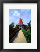 Windmill, Famous Old Mill Restaurant in Aruba Fine Art Print