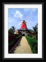 Windmill, Famous Old Mill Restaurant in Aruba Fine Art Print