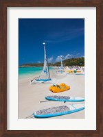 Antigua, Dickenson Bay, beach, sailboats Fine Art Print