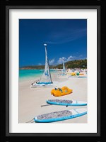 Antigua, Dickenson Bay, beach, sailboats Fine Art Print