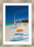 Antigua, Dickenson Bay, beach, sailboats Fine Art Print