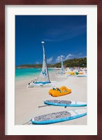 Antigua, Dickenson Bay, beach, sailboats Fine Art Print