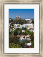 Antigua, St Johns, elevated city view Fine Art Print