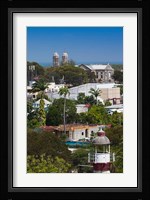 Antigua, St Johns, elevated city view Fine Art Print