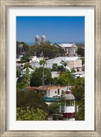 Antigua, St Johns, elevated city view Fine Art Print