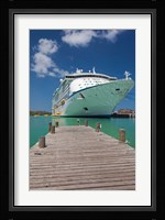 Antigua, St Johns, Heritage Quay, Cruise ship Fine Art Print