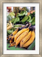 Fresh bananas at the local market in St John's, Antigua Fine Art Print