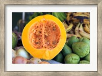 Fresh vegetables and fruits at the local market in St John's, Antigua Fine Art Print