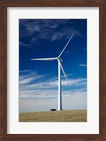 Wind turbine at Mt Stuart wind farm, South Otago, New Zealand Fine Art Print