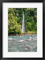 New Zealand, South Island, Haast Pass, Thunder Creek Falls Fine Art Print