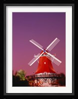 The Mill Resort against pink sky, Oranjestad, Aruba Fine Art Print