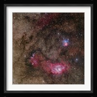 Lagoon Nebula and Trifid Nebula in Sagittarius Fine Art Print