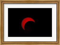 Partial Solar Eclipse (red sun) Fine Art Print