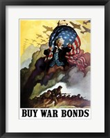 Uncle Sam Urging Troops into Battle Fine Art Print