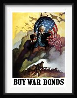 Uncle Sam Urging Troops into Battle Fine Art Print