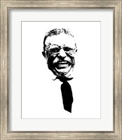 Vector Portrait of Theodore Roosevelt smiling Fine Art Print