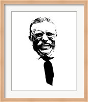 Vector Portrait of Theodore Roosevelt smiling Fine Art Print