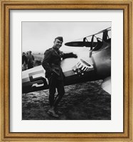 Eddie Rickenbacker with his Fighter Plane Fine Art Print