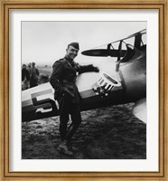 Eddie Rickenbacker with his Fighter Plane Fine Art Print
