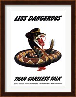 Less Dangerous (War Propoganda Snake Poster) Fine Art Print