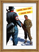 Loose Talk (War Propoganda Snake Poster) Fine Art Print
