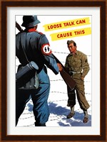 Loose Talk (War Propoganda Snake Poster) Fine Art Print
