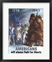 American Infantryman Marching War Poster Fine Art Print