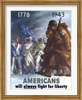 American Infantryman Marching War Poster Fine Art Print