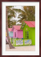 Beach bungalow, Princess Cays, Eleuthera, Bahamas Fine Art Print