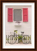 Beach House and Bicycle, Loyalist Cays, Bahamas, Caribbean Fine Art Print