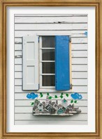 Beach House Blue shutters, Loyalist Cays, Bahamas, Caribbean Fine Art Print